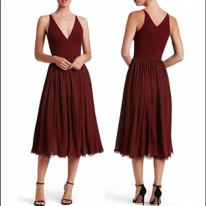 NWOT Dress The Population Alicia Mixed Media Midi Dress